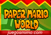 mario bros renueva su estética y dispone de una nueva arma para eliminar a los enemigos, usa su gran martillo para avanzar por numerosas fases que tiene este gran juego paper mario world.